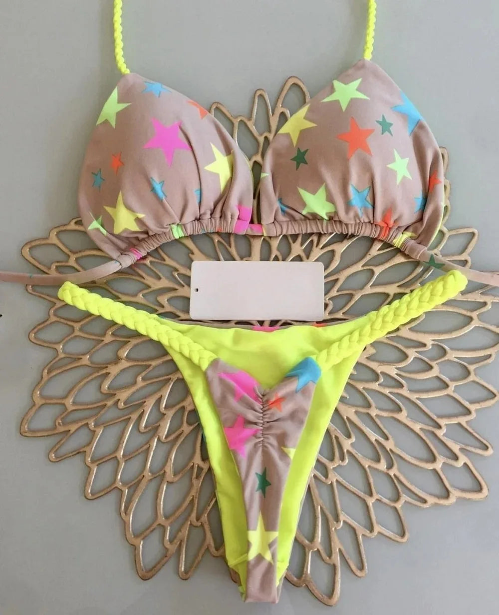 Bikini Femme Imprimé — Bas G-String & Plage