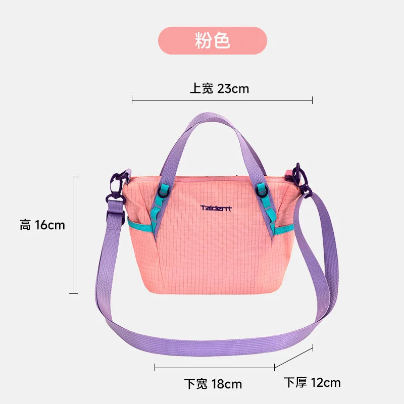 Sac Convertible Nylon Bicolore Léger — Tote Bag Bandoulière Épaule Femme