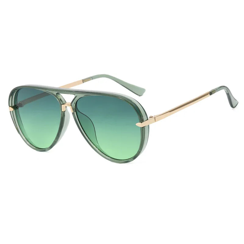 Lunettes de Soleil Aviateur Double Pont — Style Street Unisexe, UV400, 5 Coloris