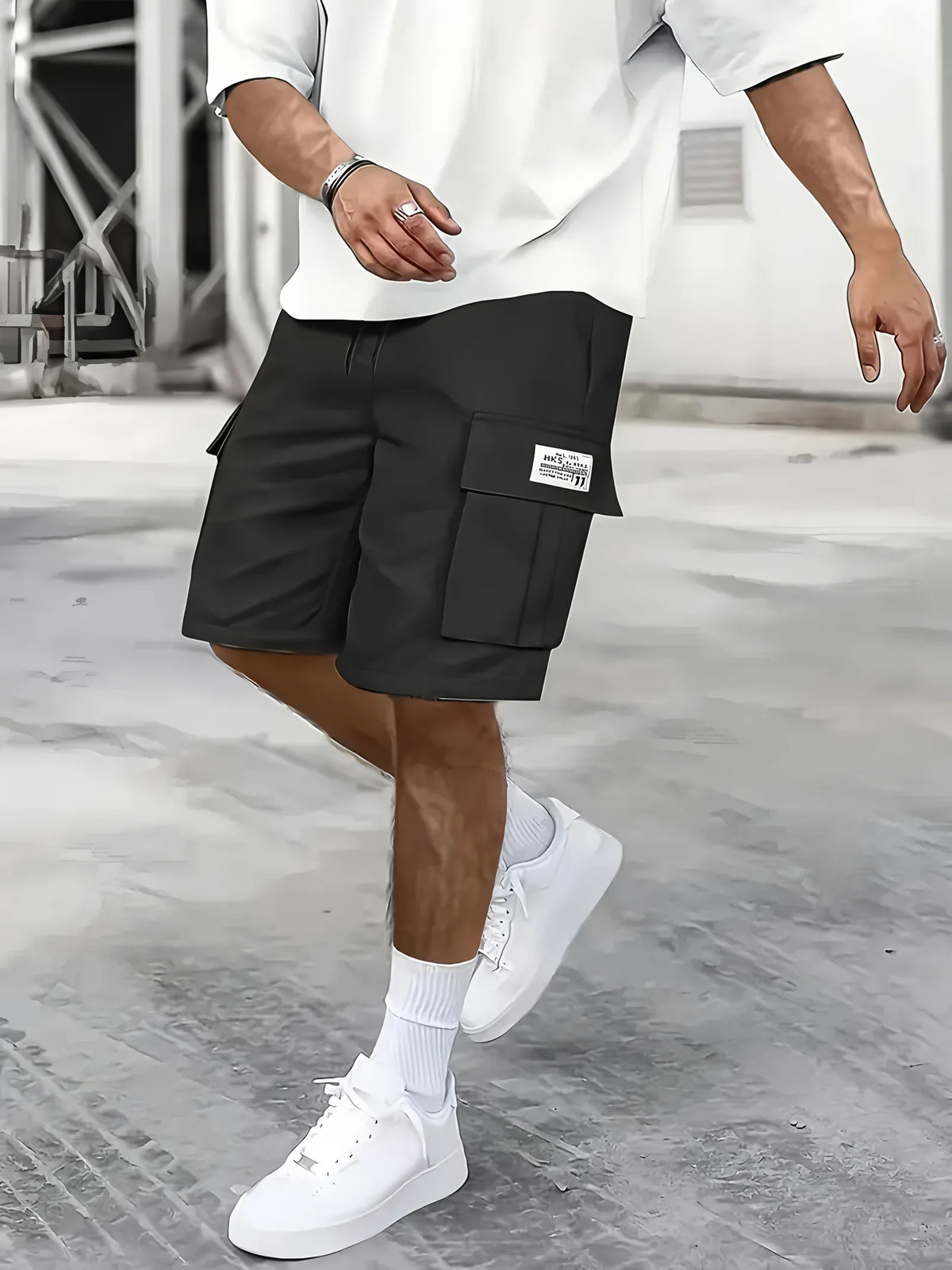 Short Homme Multi-Poches – Casual Été, Plage & Sport, Ceinture Élastique