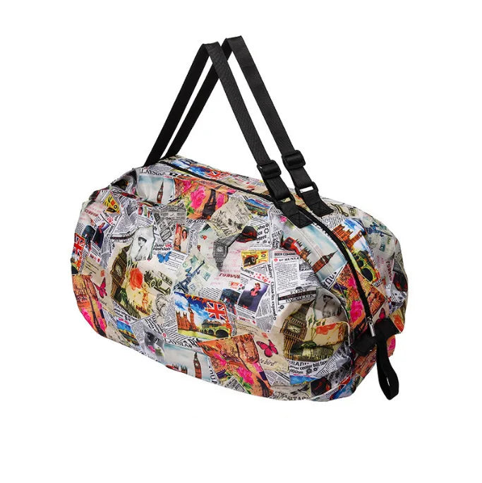 Sac Shopping Pliable Grande Capacité — Tote Bag Nylon Multifonction Plage & Voyage