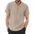 T-shirt Homme Coton Lin — Manches Courtes Été