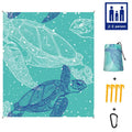 Couverture de Plage Anti-Sable Tortue — Tapis Léger Grande Taille Pique-Nique & Voyage