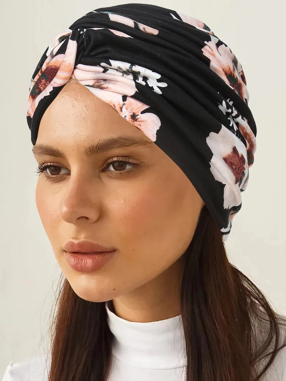 Turban Hijab Léopard Élastique Respirant — Bonnet Chimio Femme 2024