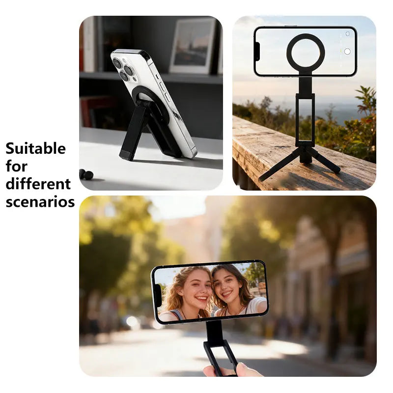 Trépied Magnétique Portable pour Smartphone — Live, Voyage & Selfie