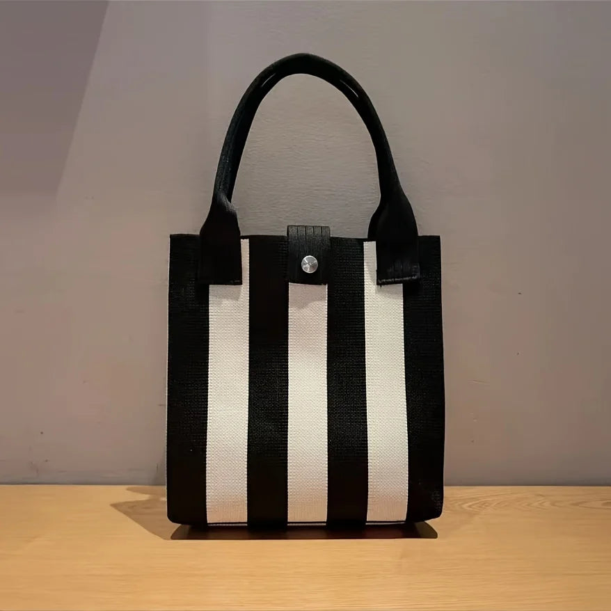 Sac Tote Tricoté Minimaliste Grande Capacité — Cabas Femme Style Japonais