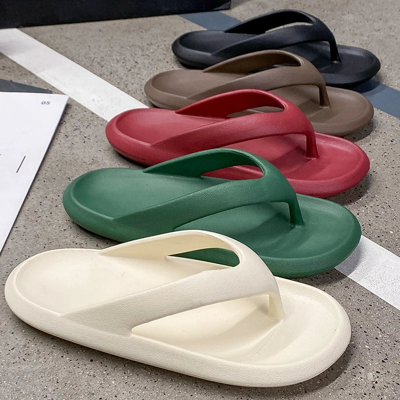 Tongs Semelle Épaisse Couple – Sandales Plage & Salle de Bain Antidérapantes