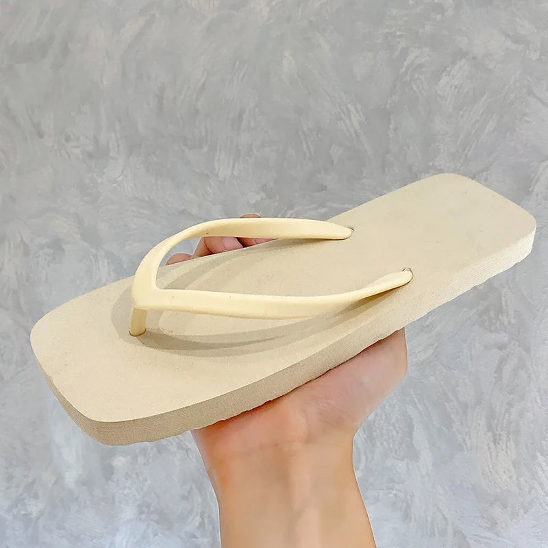 Tongs Couple Semelle Souple – Sandales Plage Couleur Unie Homme & Femme