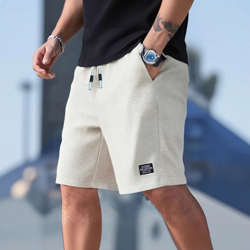 Short Homme Casual Plage Sport — Tissu Texturé Respirant