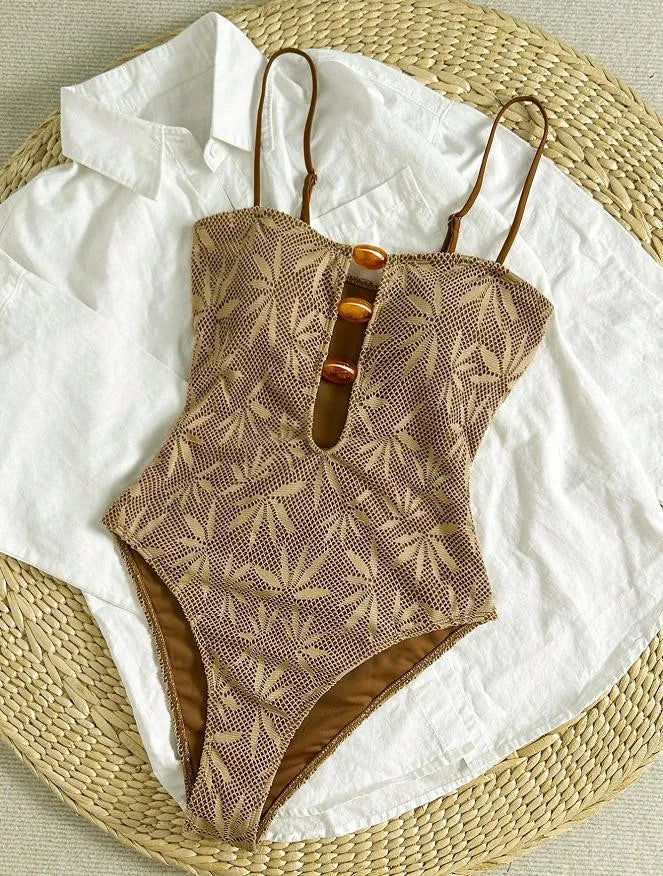 Monokini Boho Strappy Dos Nu 2026 — Maillot Une Pièce Vacances Femme