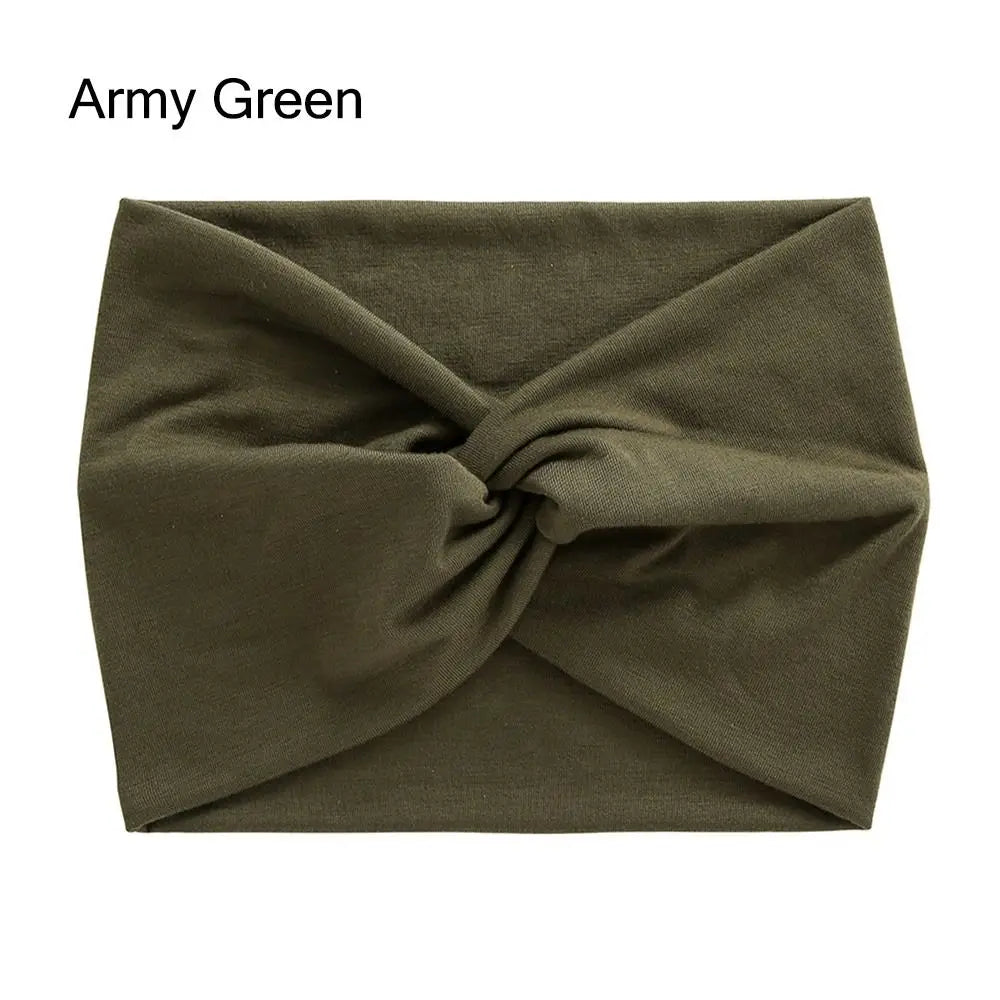 Bandeau Cheveux Torsadé Extra Large — Style Boho, 28 Coloris