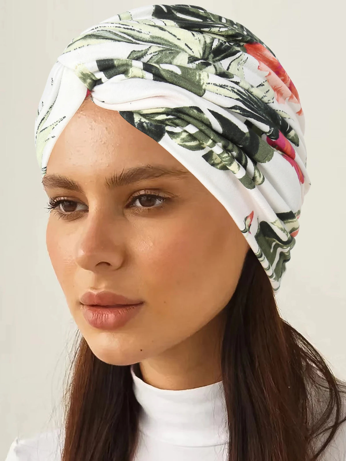 Turban Hijab Léopard Élastique Respirant — Bonnet Chimio Femme 2024