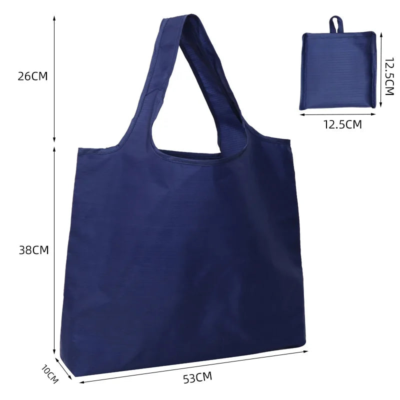 Grand Sac Shopping Éco-Responsable Pliable — Tote Bag Oxford Réutilisable