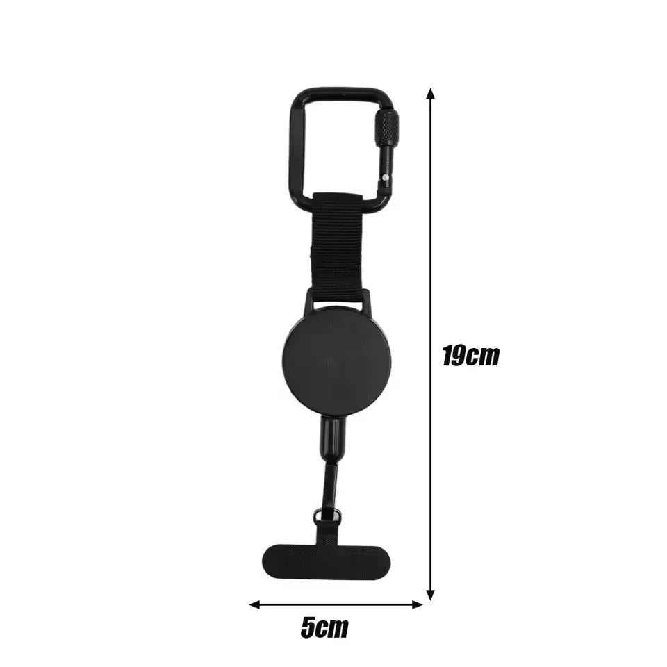 Support Antivol Rétractable pour Téléphone — Cordon de Sécurité avec Mousqueton