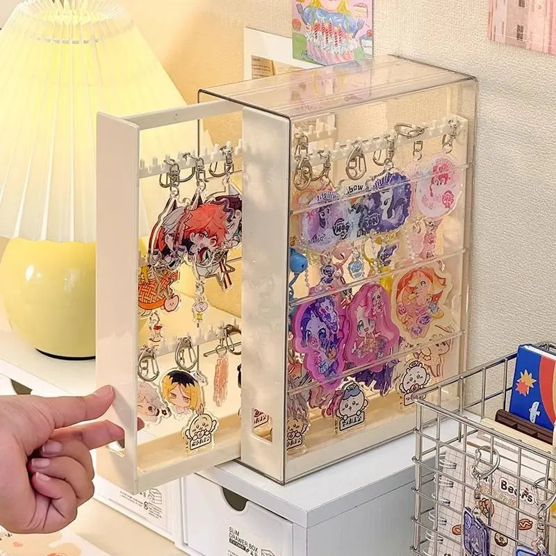 Boîte de Rangement Porte-Clés & Bijoux — Présentoir 2 Tiroirs Style Nordique