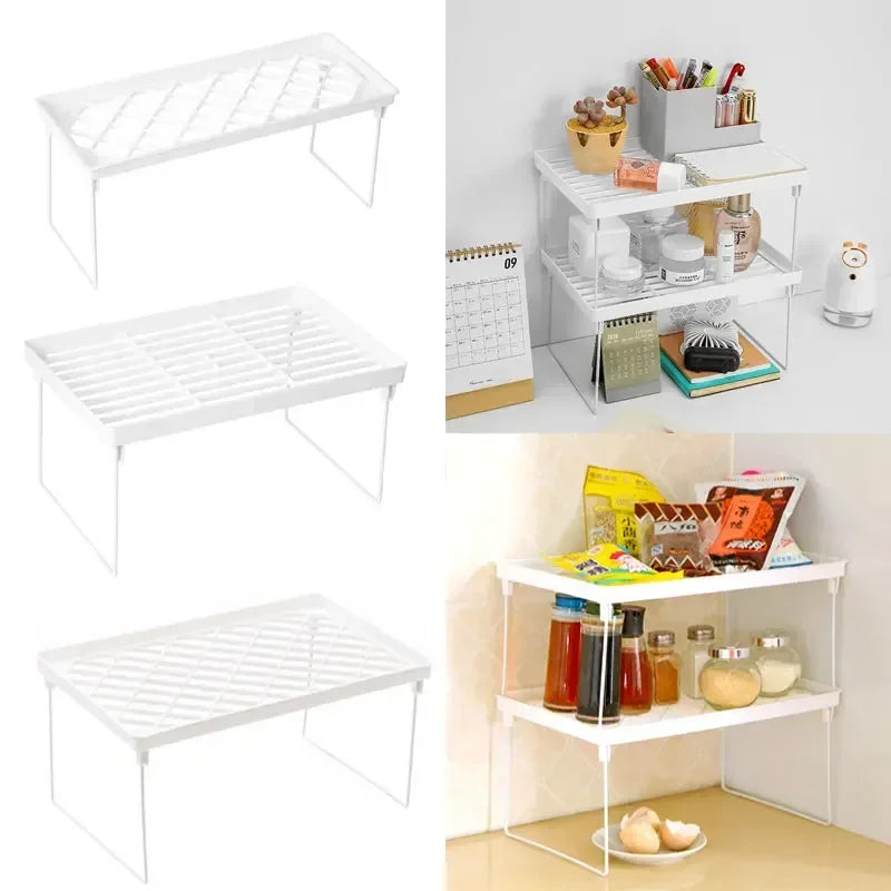 Étagère Organiseur de Placard & Cuisine Pliable – Réglable, 3 Tailles