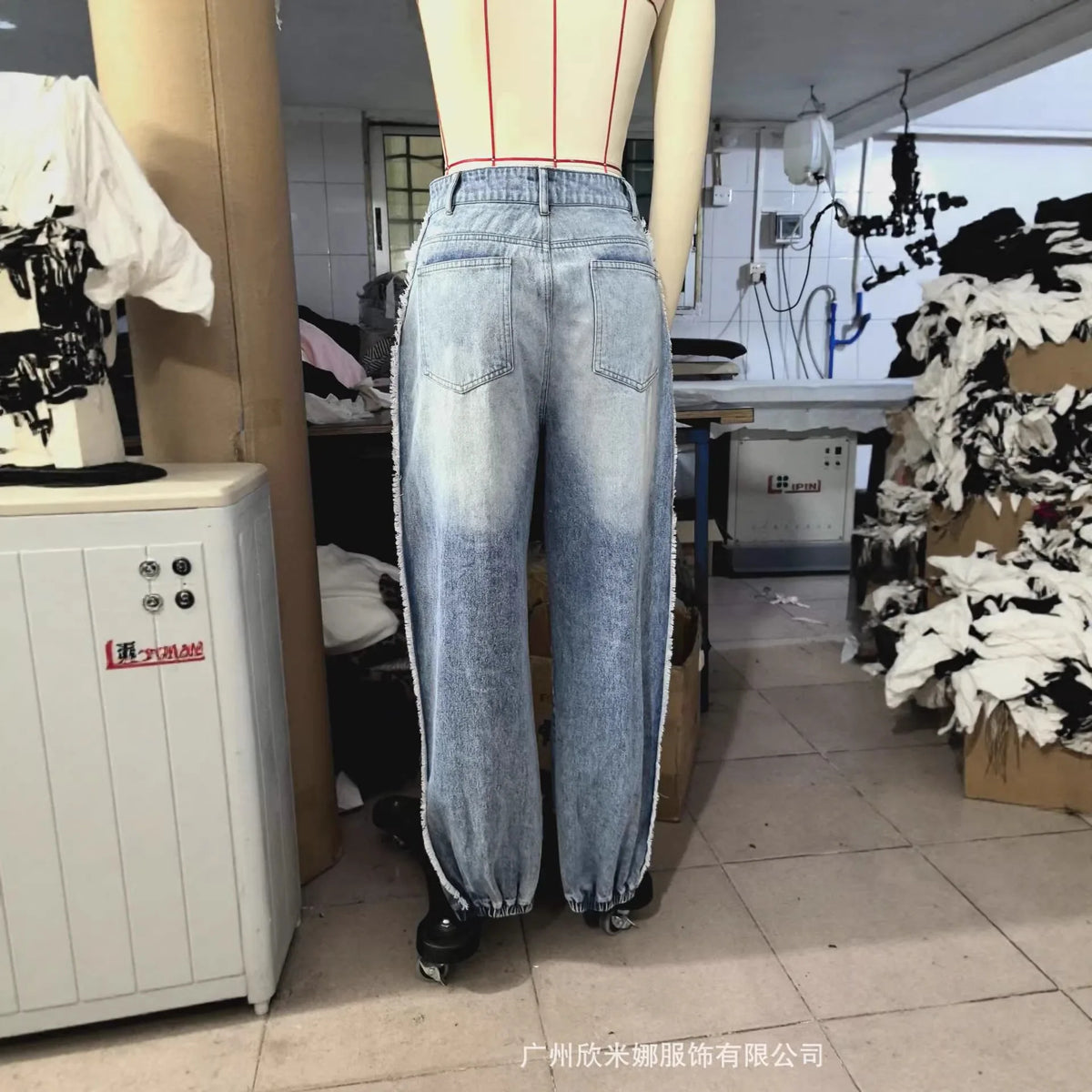 Jean Destroyé Jambe Droite Femme – Décontracté Cheville Lié Style Américain