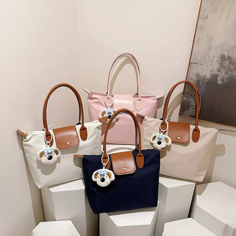 Sac Style Français Grande Capacité — Cabas Nylon Femme Tendance 2026