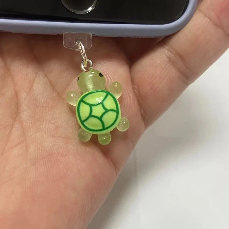 Bouchon Décoratif Tortue Verte — Anti-poussière Port USB-C