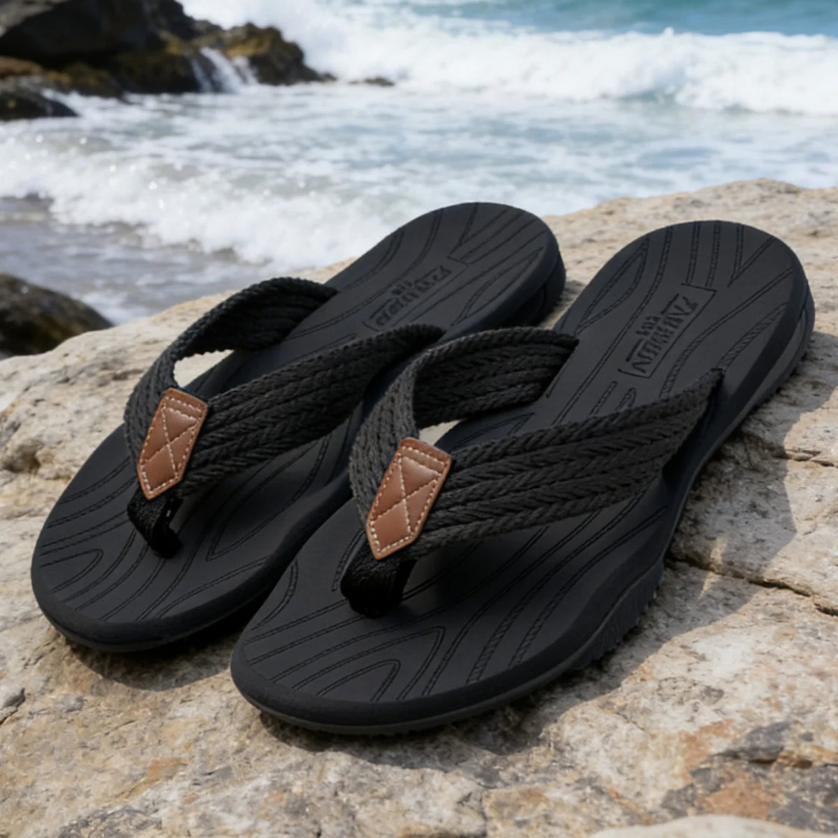Tongs Homme Semelle TPR – Chaussures Plage Respirantes Séchage Rapide