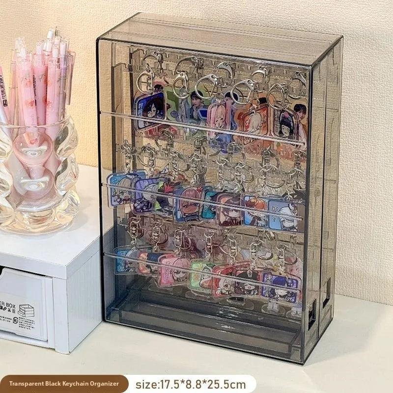 Boîte de Rangement Porte-Clés & Bijoux — Présentoir 2 Tiroirs Style Nordique