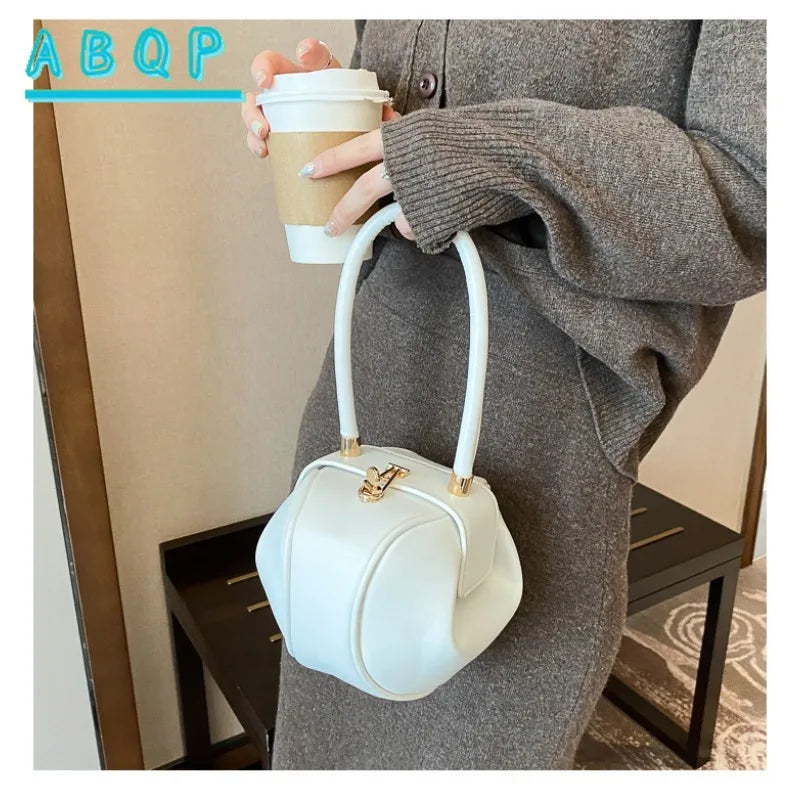 Sac Seau PU Couleur Unie Rétro — Sac À Main & Bandoulière Femme Tendance