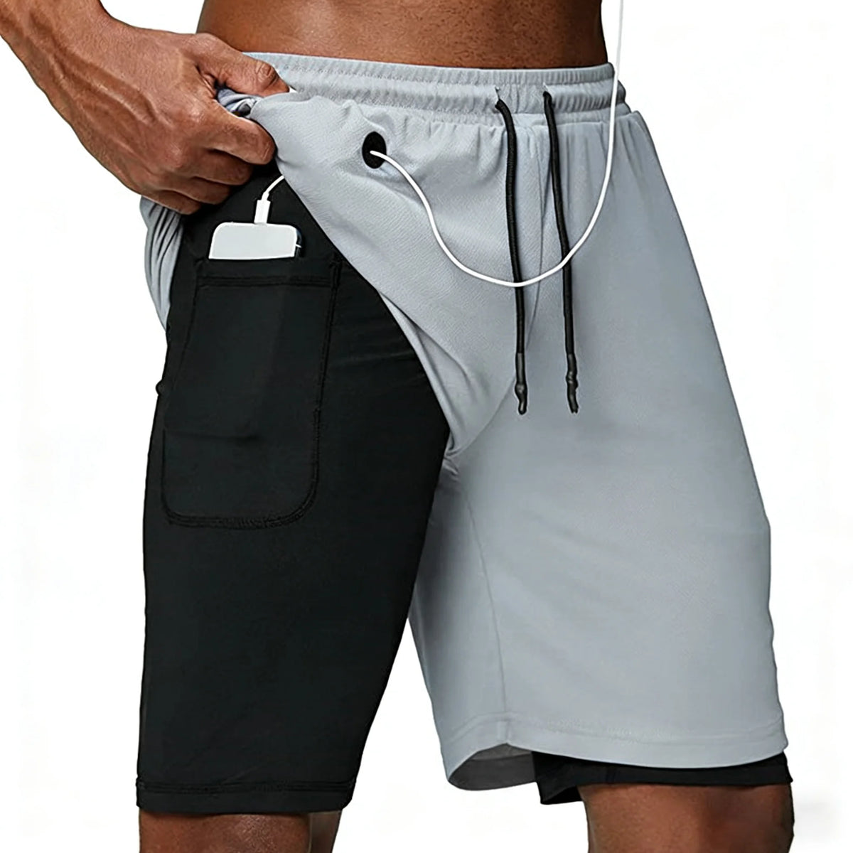 Short Sport Homme Double Couche – Fitness & Running