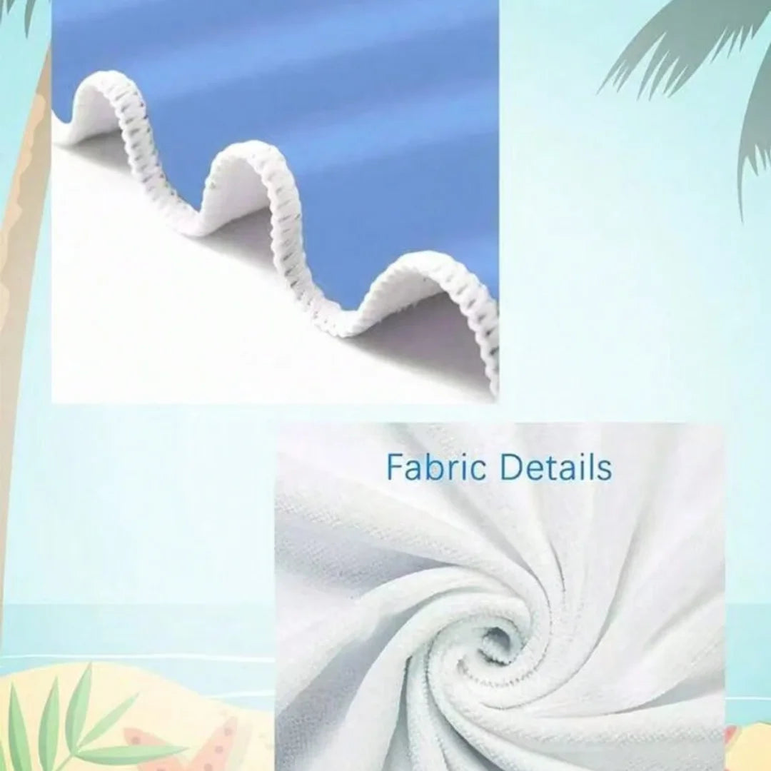 Serviette de Plage Personnalisée avec Prénom — Microfibre Anti-Sable, Cadeau Vacances