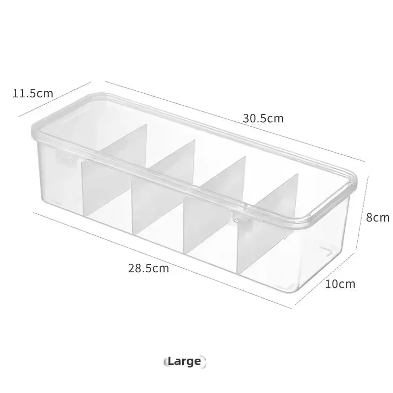 Boîte de Rangement Transparente pour Câbles — Organiseur avec Couvercle Anti-poussière