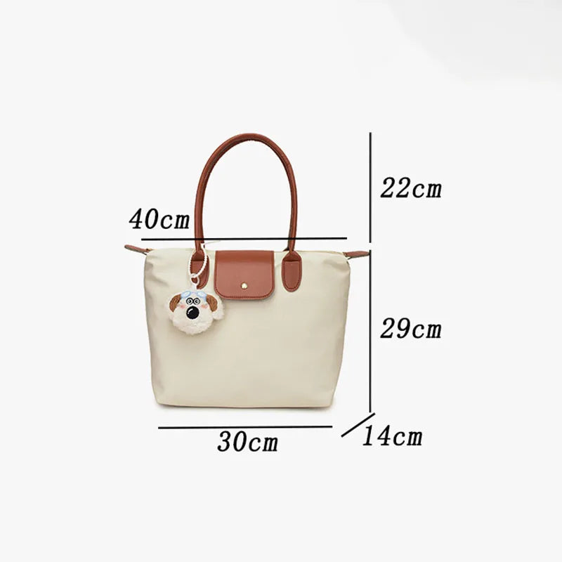 Sac Style Français Grande Capacité — Cabas Nylon Femme Tendance 2026