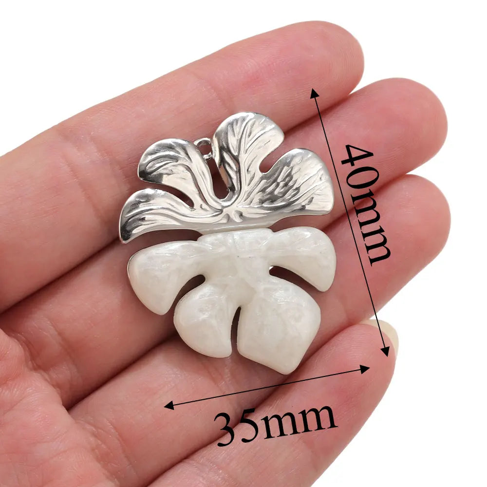 Lot 2 Breloques Coquillage & Étoile de Mer Acier Inoxydable — Pendentifs Bijoux Plage Fait Main