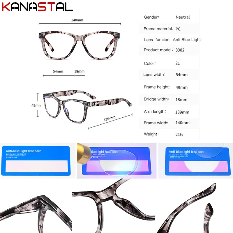 Lunettes de Vue Correctrices — Verres CR39, Anti-Lumière Bleue, Myopie & Presbytie, 17 Montures
