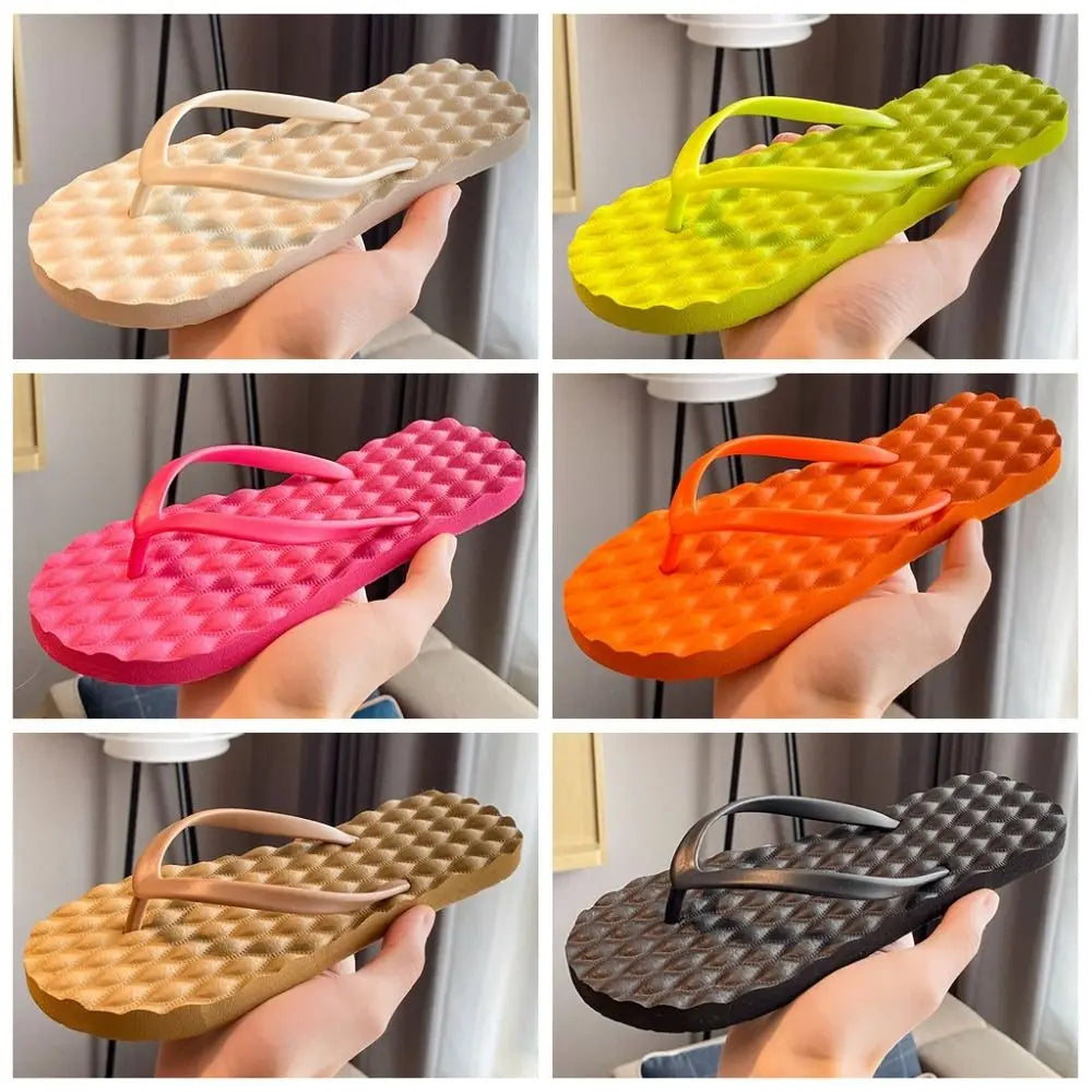 Tongs Plates Massage Lingge Femme – Sandales EVA Plage Multicolore