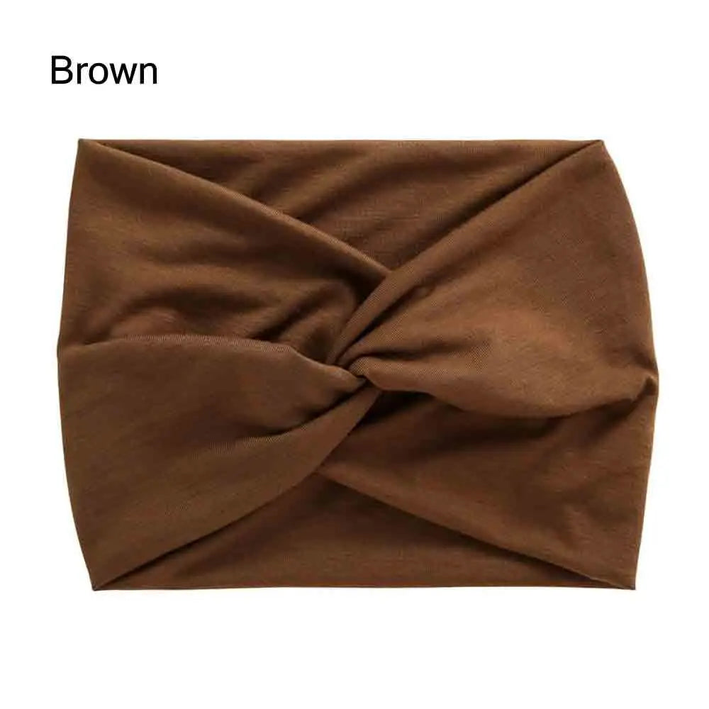 Bandeau Cheveux Torsadé Extra Large — Style Boho, 28 Coloris