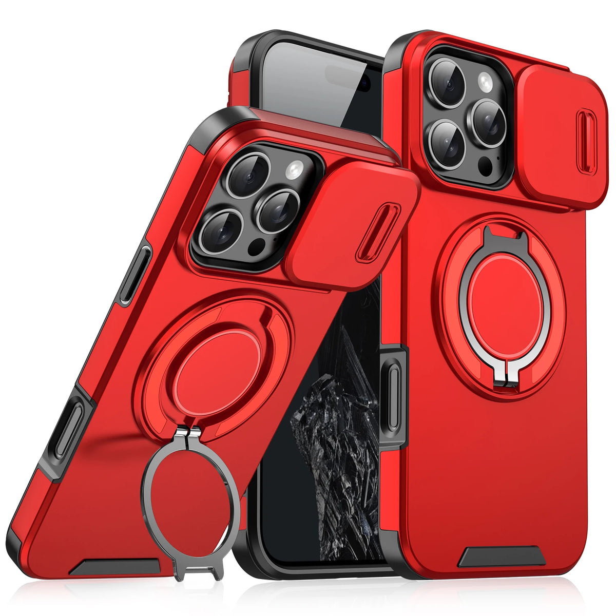 Coque Blindée MagSafe Slide Camera – Compatible iPhone 11 à 17 Pro Max