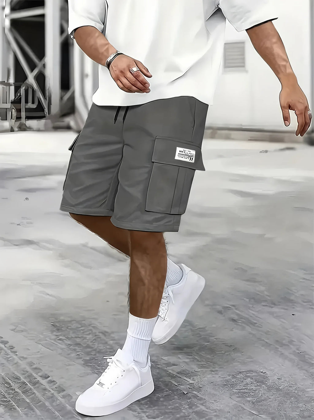 Short Homme Multi-Poches – Casual Été, Plage & Sport, Ceinture Élastique