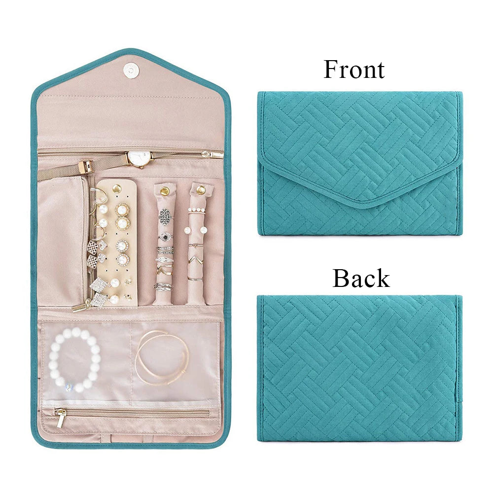 Organiseur Bijoux Voyage Pliable — 5 Compartiments