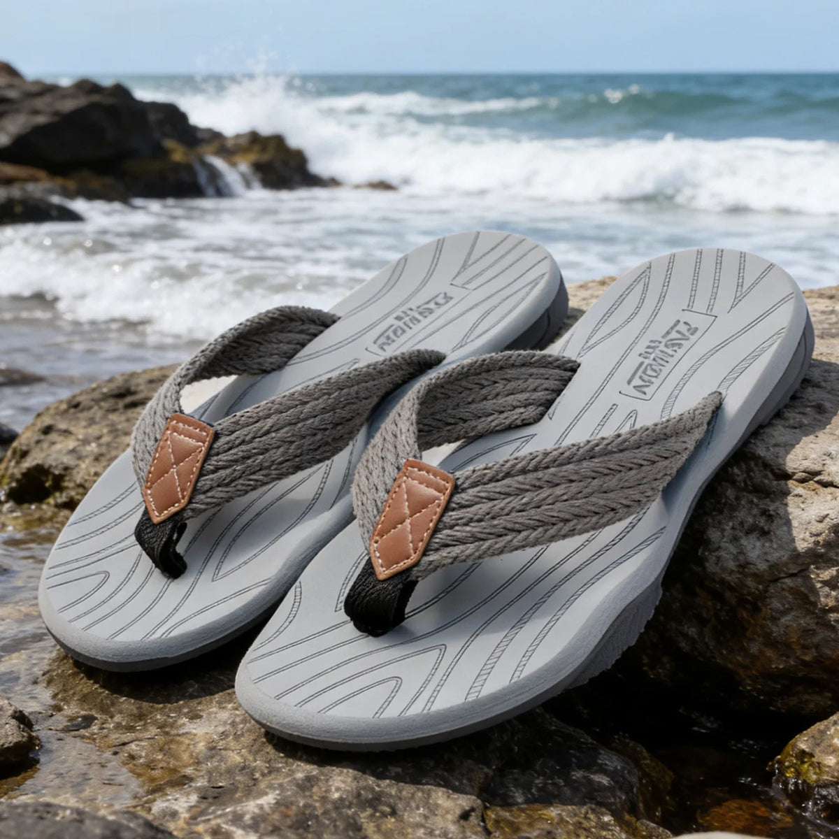 Tongs Homme Semelle TPR – Chaussures Plage Respirantes Séchage Rapide