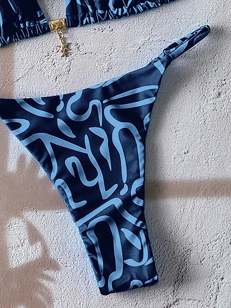 Micro Bikini Léopard Push-Up Tanga — Maillot de Bain Femme 2026