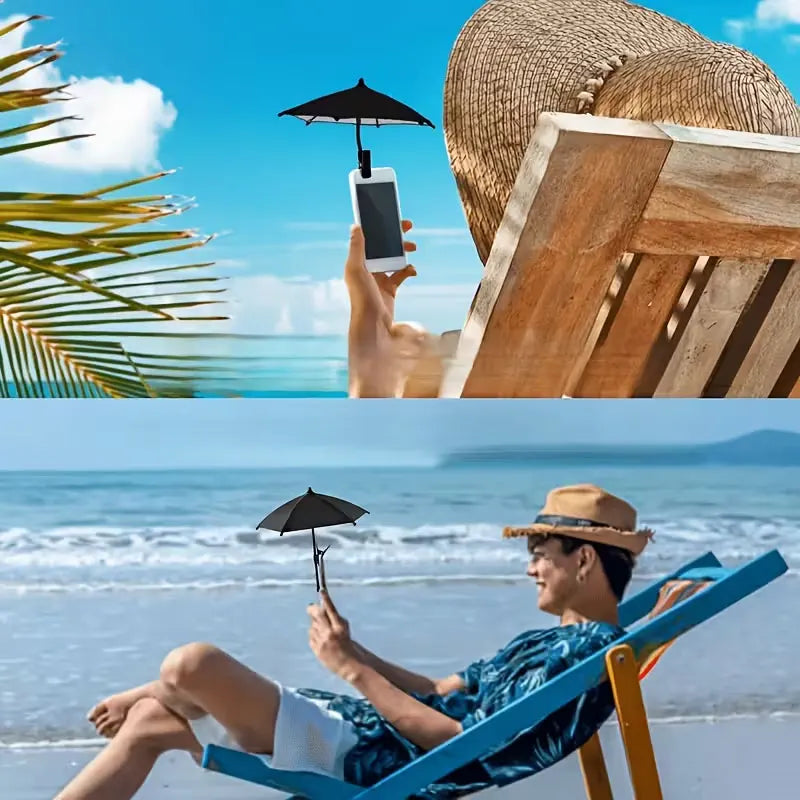 Support Téléphone Pare-Soleil avec Clip — Plage, Photo, Voiture, Protection UV
