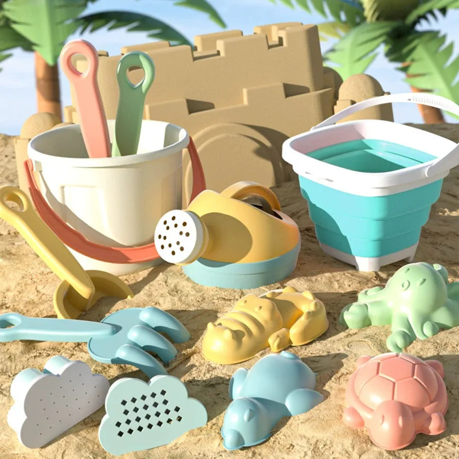 Set de Jouets de Plage Colorés pour Enfants — Seau, Moules & Accessoires Sable