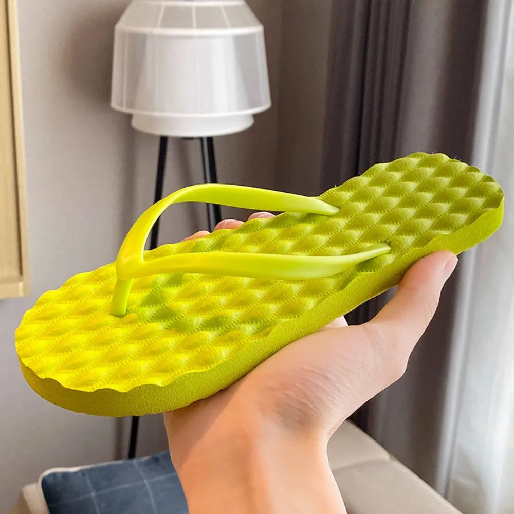 Tongs Plates Massage Lingge Femme – Sandales EVA Plage Multicolore