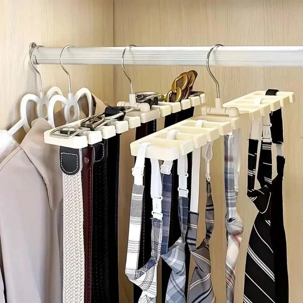 Organiseur Ceintures & Cravates Multifonction Armoire — Cintre Rangement Écharpes Soie