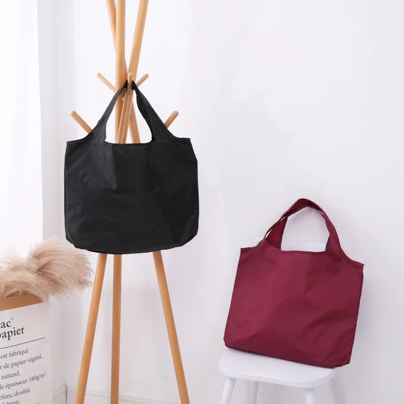Grand Sac Shopping Éco-Responsable Pliable — Tote Bag Oxford Réutilisable