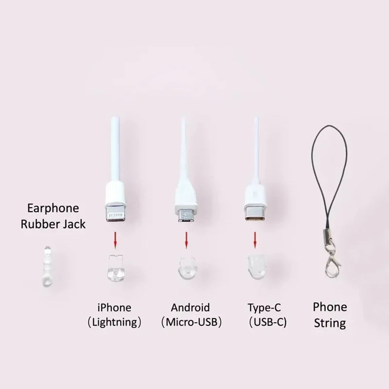 Bouchon Anti-poussière Griffe de Chat Kawaii — Port Lightning & USB-C