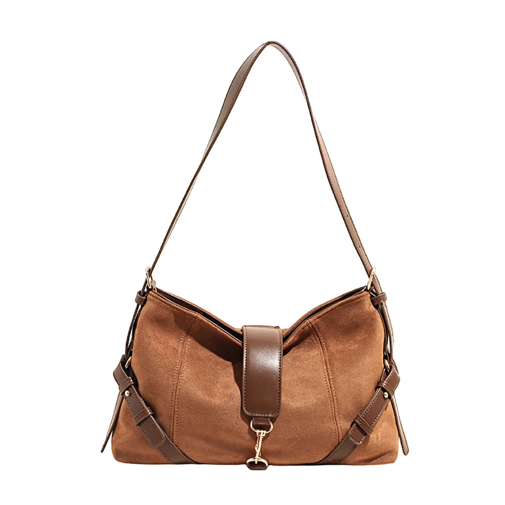 Sac Bandoulière Daim Léopard Patchwork — Crossbody Souple Femme Tendance