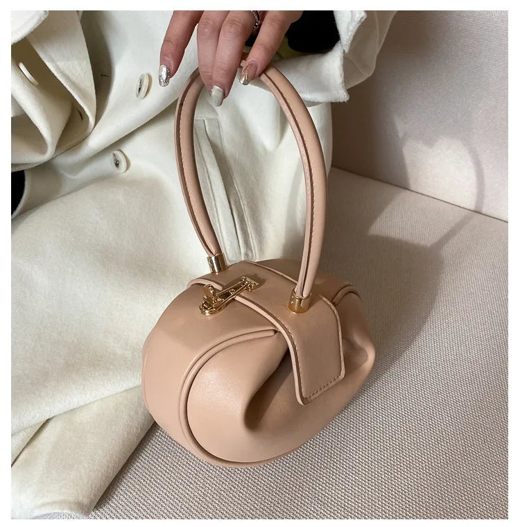 Sac Seau PU Couleur Unie Rétro — Sac À Main & Bandoulière Femme Tendance