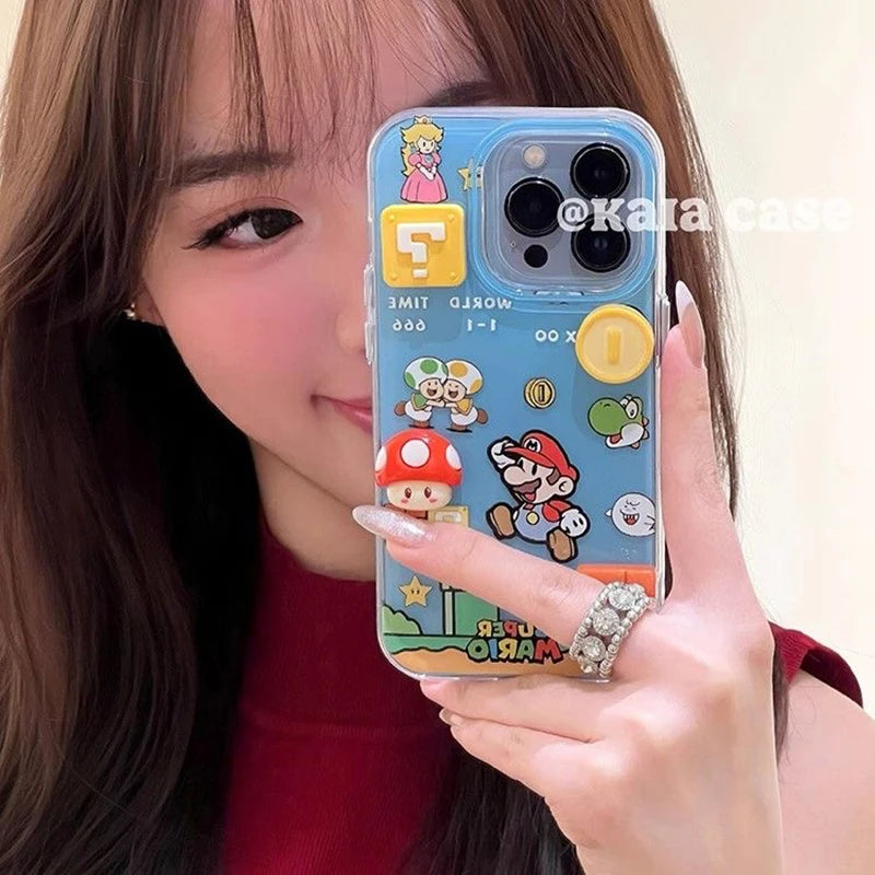 Coque Rigide Acrylique Blanche Motif Jouet 3D Cartoon — iPhone 7 à 17 Pro Max