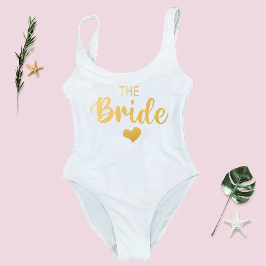 Maillot Une Pièce Team Bride EVJF 2026 — High Cut Dos Nu Femme S-3XL