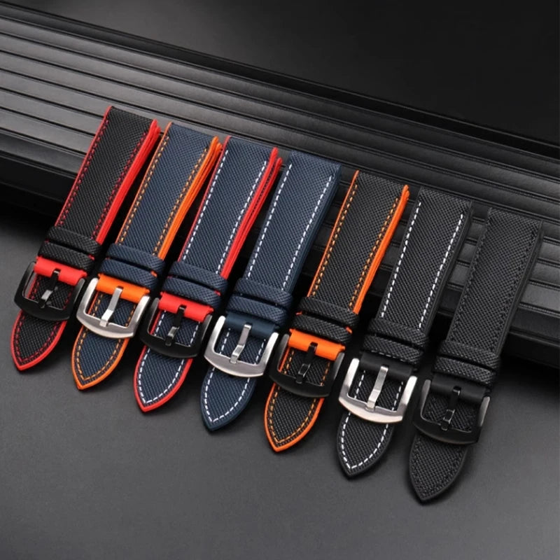 Bracelet de Montre en Caoutchouc – Compatible TAG Heuer F1 / Gulf / Aquaracer / Monaco – 20 à 24mm